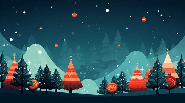 AI Generated holiday background image for Microsoft Teams video meetings