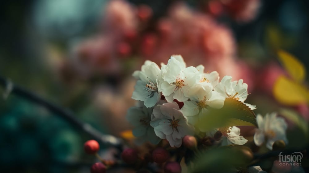 AI-generated Floral Background for Microsoft Teams
