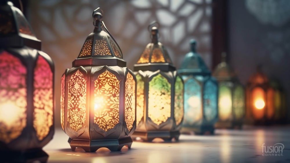 AI-generated Ramadan Background for Microsoft Teams