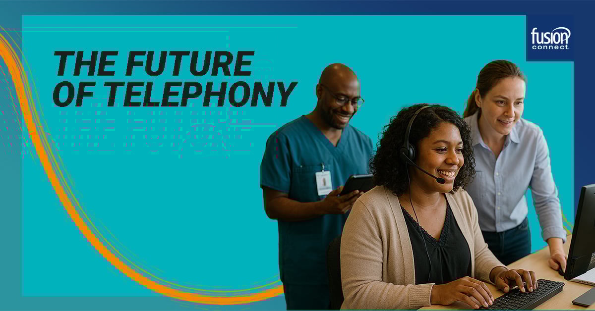 AI generated image for the future of telephony blog post