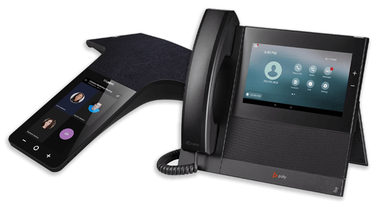 Image of CCX 600 Desk Phone and Yealink CP965 Conference Phone