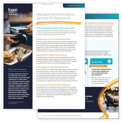Managed Communications Services for Restaurants